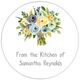 Yellow and Blue Bouquet Kitchen Round Stickers in a Jar Image 2 of 2